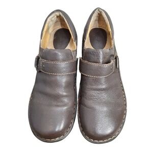 Cabelas Sandhills Collection Brown Leather Slip On Clogs Women's 9M H3-8417